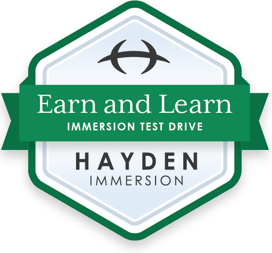 Earn and Learn: Immersion Test Drive